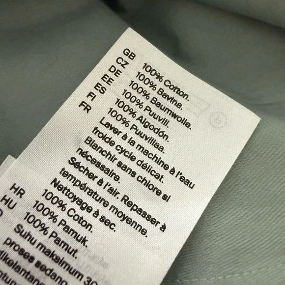 NWT COS Contrast Panel Cotton Sleeveless Sage Green Maxi Dress Size L - Picture 13 of 16